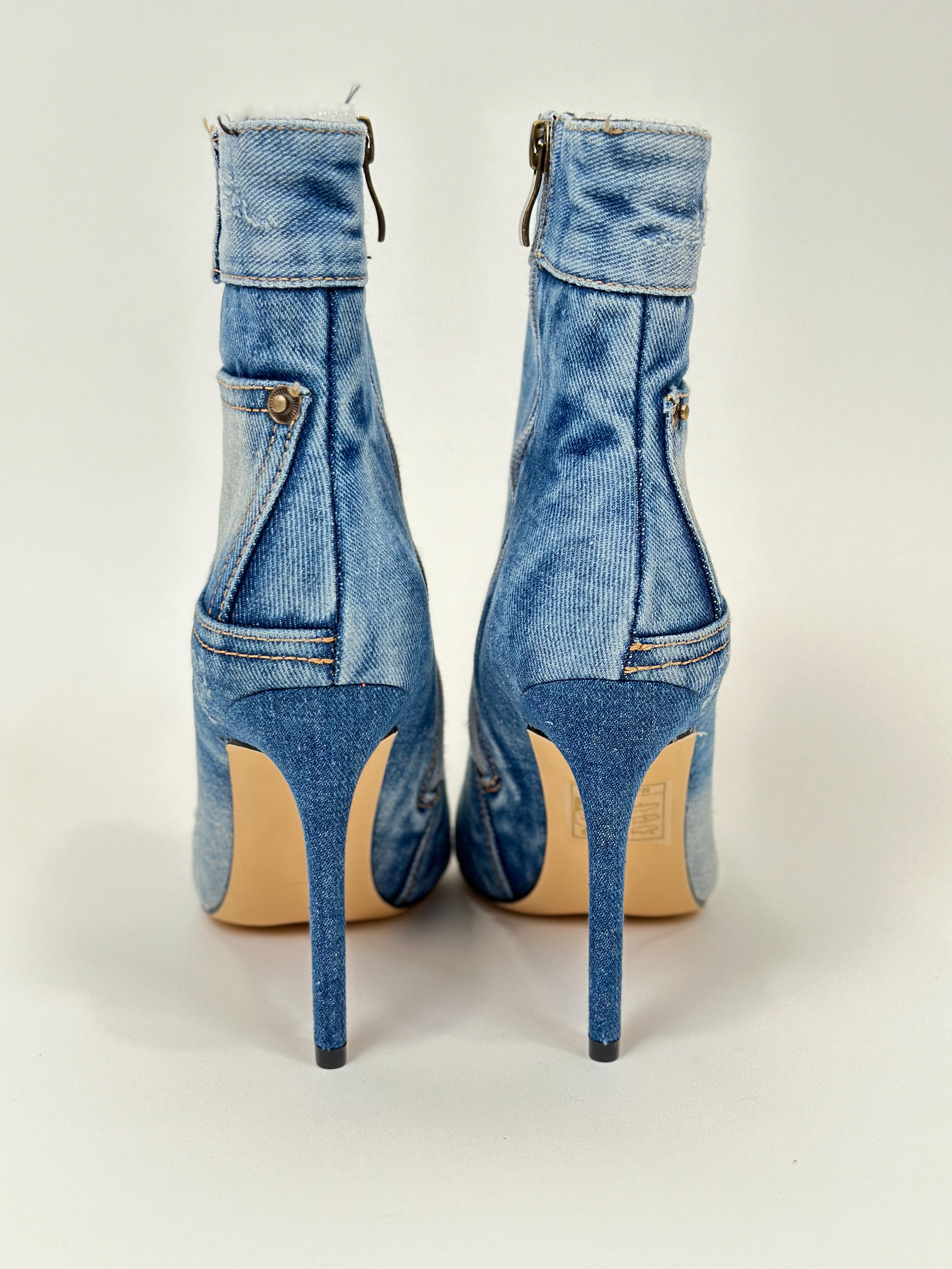 Botine femei jeans albastre