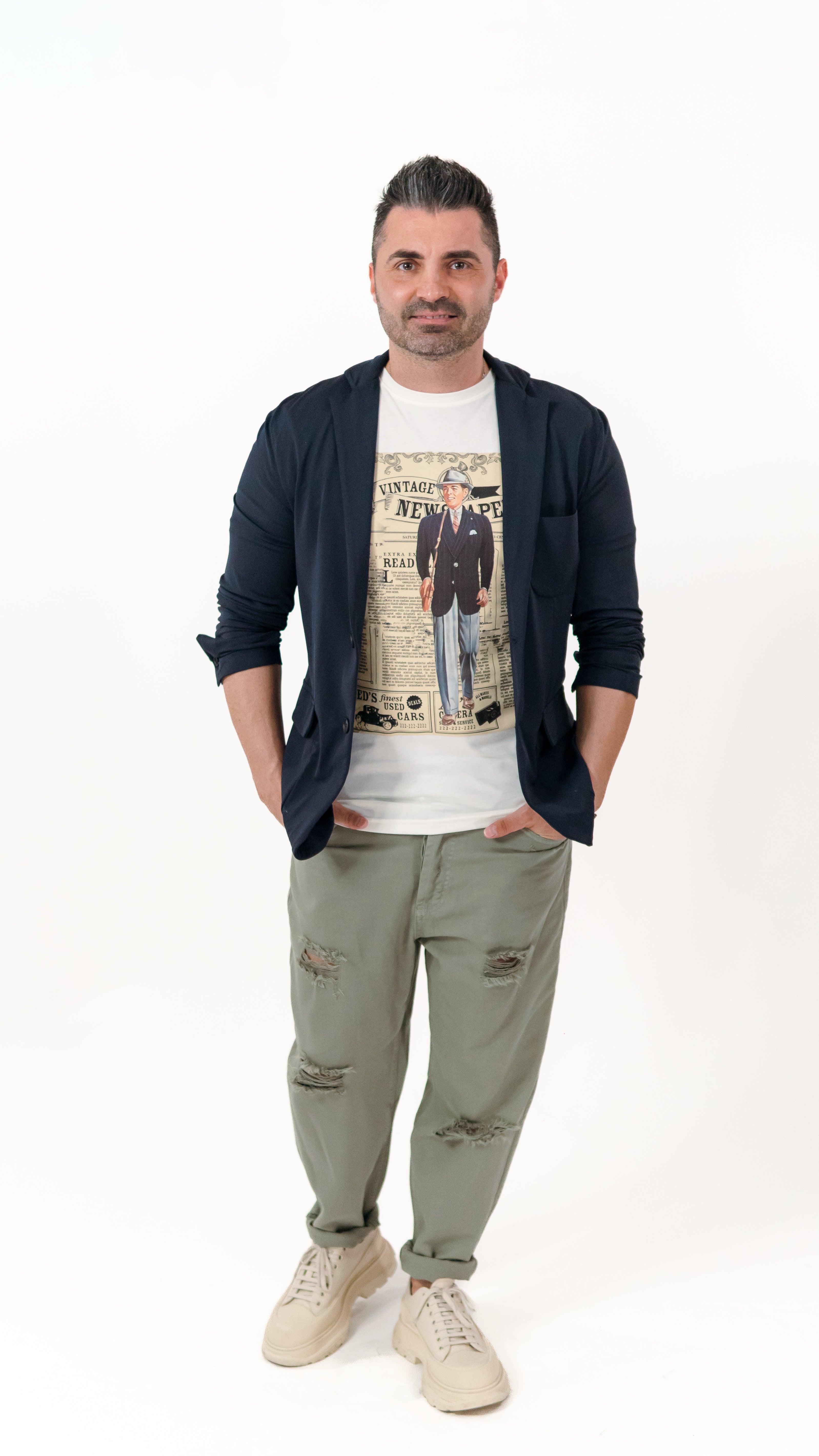 Sacou bleumarin casual